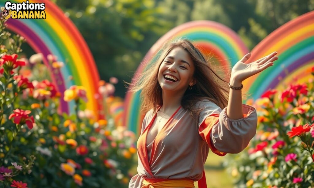 Rainbow Captions for Instagram for Girl