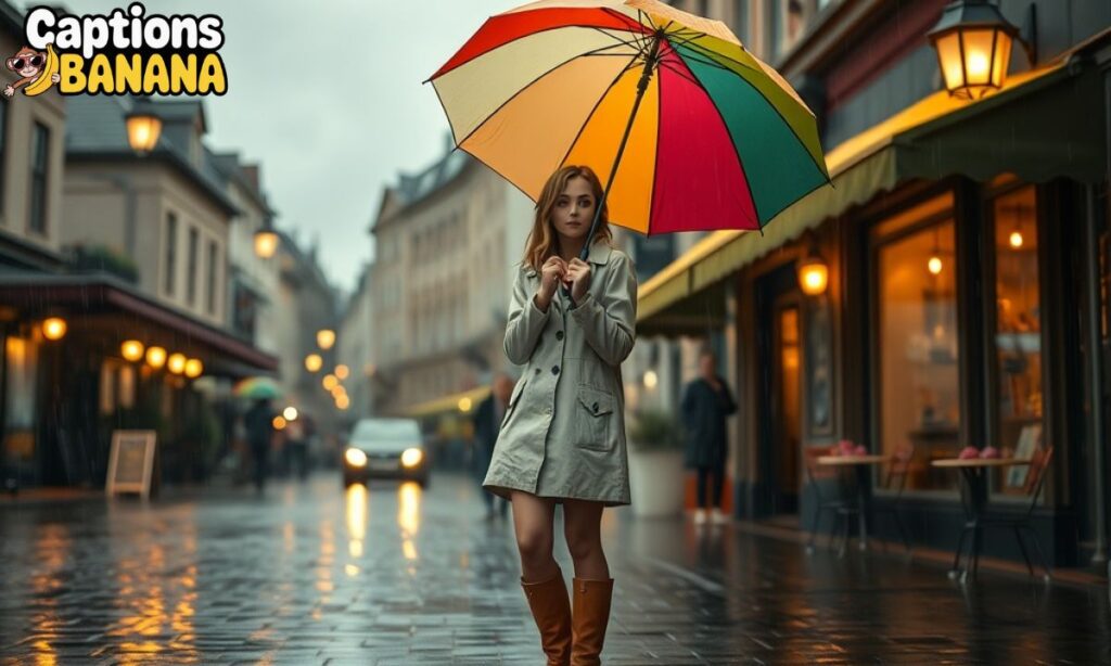 Romantic Rainy Day Captions