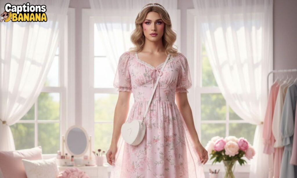 Feminine Aesthetic & Soft-Girl Vibes Pretty Sissy Transformation Captions