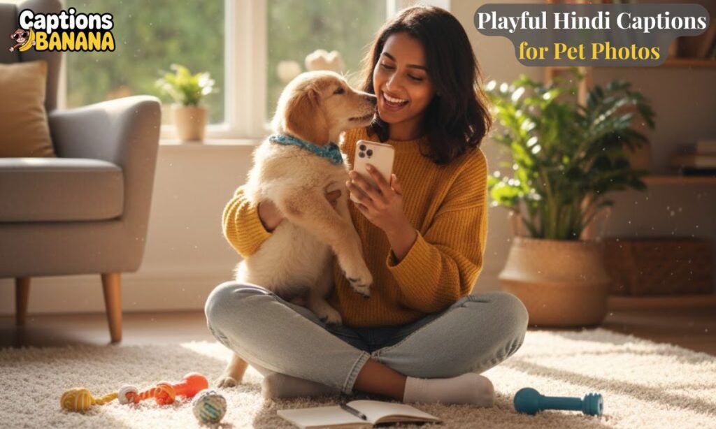 Playful Hindi Captions for Pet Photos