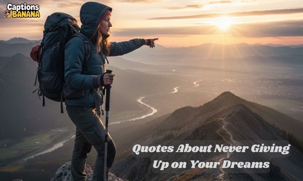 Quotes About Never Giving Up on Your Dreams
